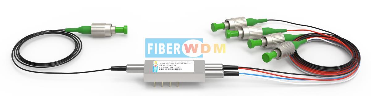 Interruptor de fibra óptica magnética 1x4