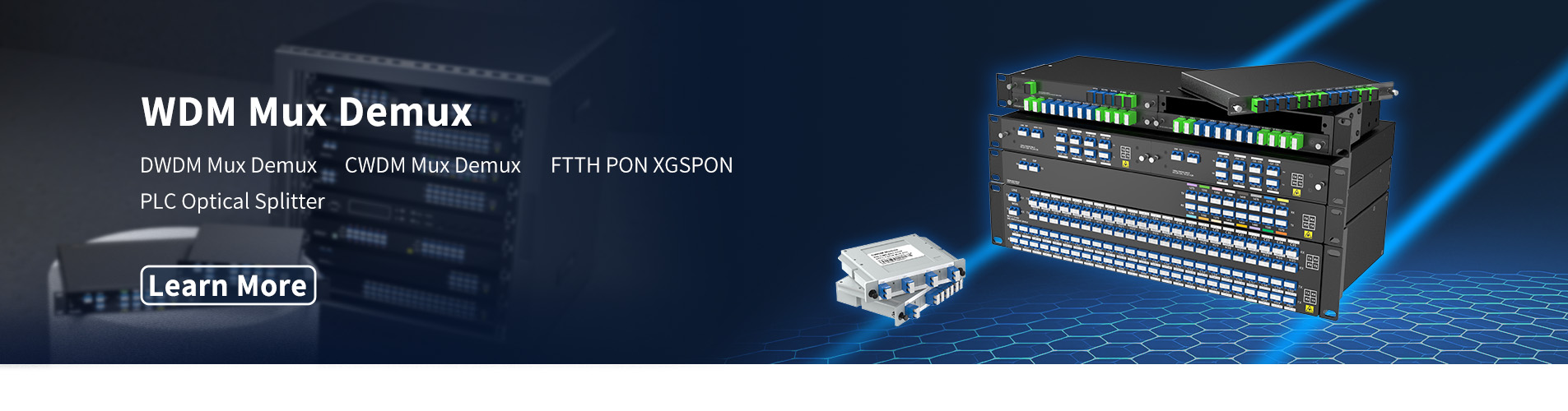 Caixa LGX plug-in 2CH WDM GPON 1310/1490nm e XGS-PON 1270/1577nm 215*150*20MM